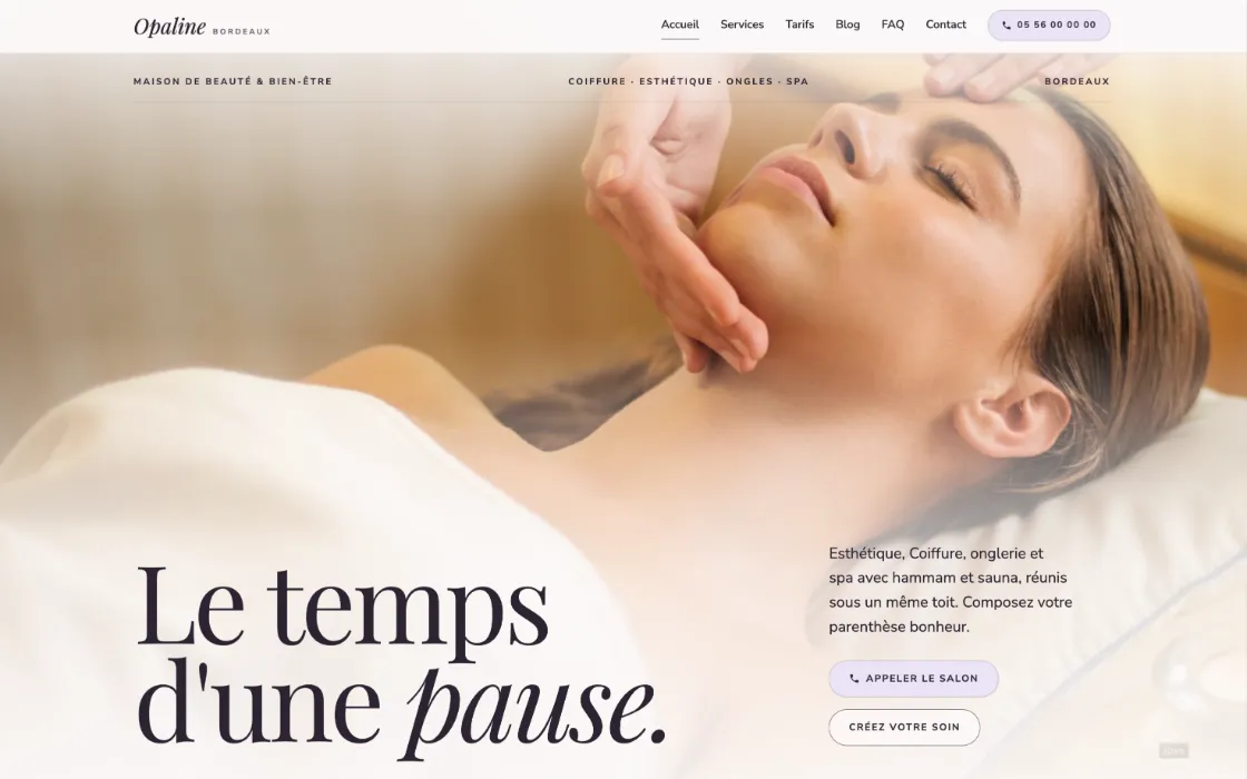 Aperçu d'un design Wethiko pour un institut de beauté